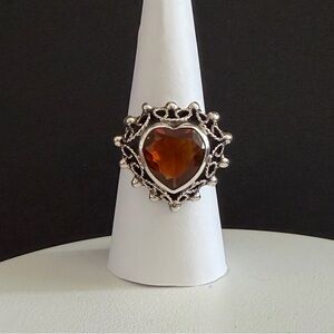 Taxco Sterling Silver 925 Heart Ring size 6.5